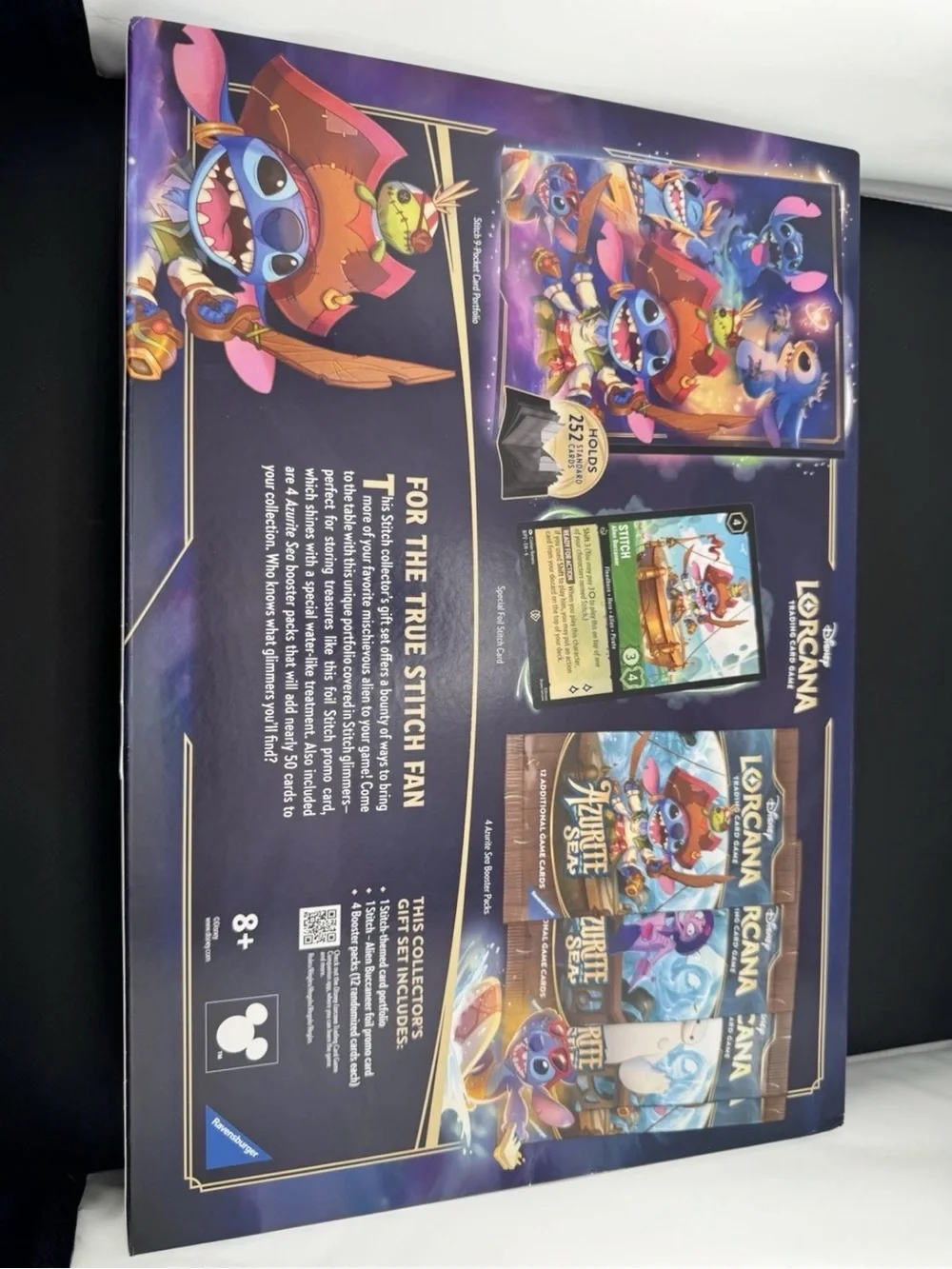 Disney Lorcana Stitch Collector Gift Set — Blue and Purple Card Game Bundle